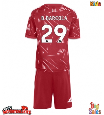 Liverpool Bradley Barcola #29 Replica Home Stadium Kit for Kids 2026-27 Short Sleeve (+ pants)